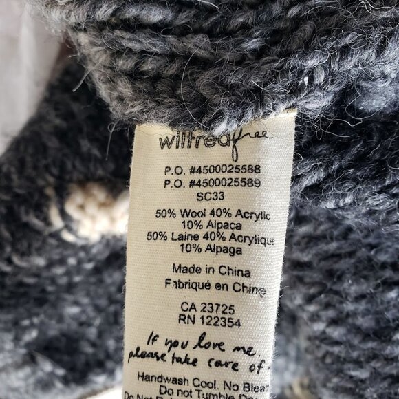 Wilfred Free Black and White Primitive Pattern Wool Alpaca Blend Zeno Jacket - Picture 7 of 8